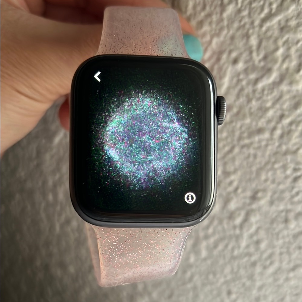 Smartwatch with Pink Glitter Band